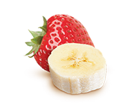 Enjoy DanActive yogurt flavoured with strawberry-banana.